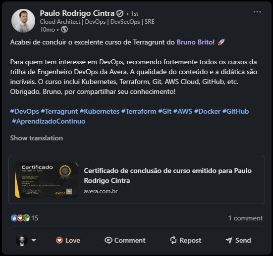 Print de prova social