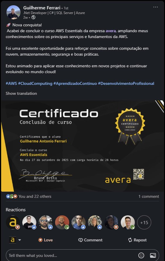 Print de prova social