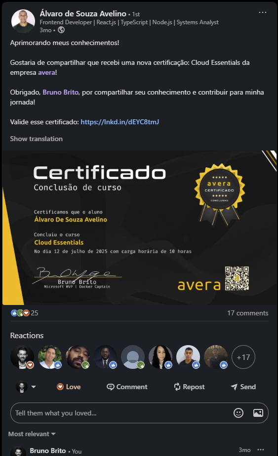 Print de prova social