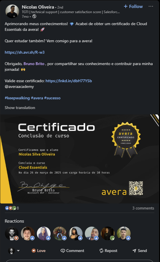 Print de prova social