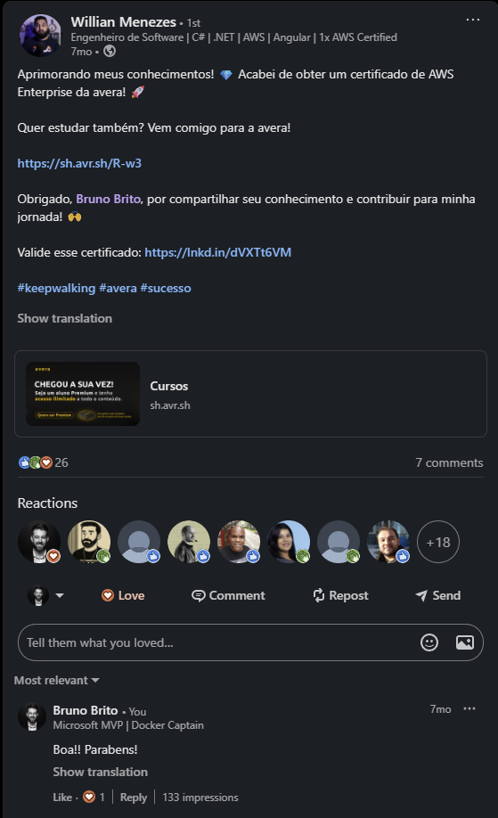 Print de prova social